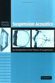 Cover of: Suspension acoustics: an introduction to the physics of suspensions