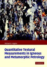 Cover of: Quantitative Textural Measurements in Igneous and Metamorphic Petrology