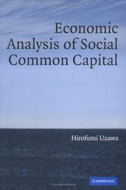 Cover of: Economic analysis of social common capital by Hirofumi Uzawa, Hirofumi Uzawa