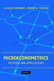 Cover of: Microeconometrics by A. Colin Cameron, Pravin K. Trivedi