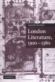 Cover of: London literature, 1300-1380 by Ralph Hanna