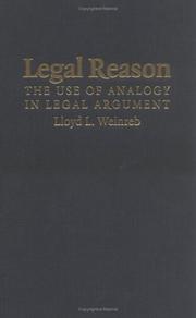 Cover of: Legal Reason by Lloyd L. Weinreb, Lloyd L. Weinreb