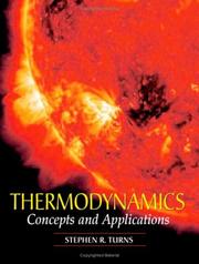 Cover of: Thermodynamics: concepts and applications