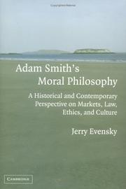 Cover of: Adam Smith's Moral Philosophy by Jerry Evensky