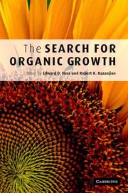 Cover of: The Search for Organic Growth by 