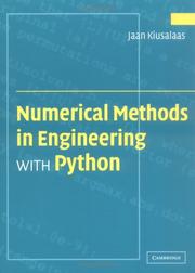 Cover of: Numerical methods in engineering with Python by Jaan Kiusalaas