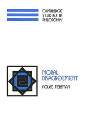 Cover of: Moral disagreement