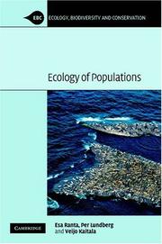 Cover of: Ecology of Populations (Ecology, Biodiversity and Conservation)