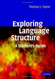 Cover of: Exploring language structure by Thomas Edward Payne