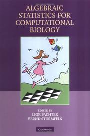Cover of: Algebraic Statistics for Computational Biology by 