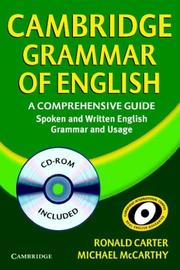 Cover of: Cambridge Grammar of English Hardback with CD ROM by Ronald Carter, Michael McCarthy