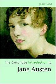 Cover of: The Cambridge Introduction to Jane Austen (Cambridge Introductions to Literature) by Janet Todd