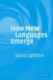 Cover of: How new languages emerge by David Lightfoot