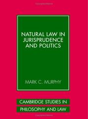 Cover of: Natural law in jurisprudence and politics