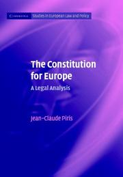 The Constitution for Europe by Jean-Claude Piris
