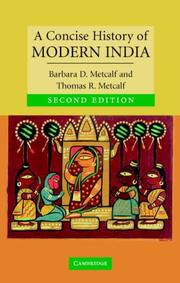 Cover of: A Concise History of Modern India (Cambridge Concise Histories)