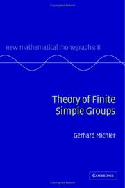 Cover of: Theory of Finite Simple Groups (New Mathematical Monographs)