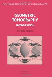 Cover of: Geometric Tomography (Encyclopedia of Mathematics and its Applications) by Richard J. Gardner