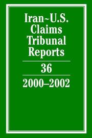 Cover of: Iran-U.S. Claims Tribunal Reports by Karen Lee