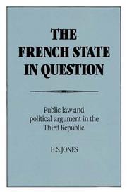 The French State in Question by H. S. Jones