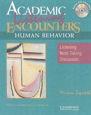 Cover of: Academic Encounters: Human Behavior 2 Book Set (Student's Reading Book and Student's Listening Book): Reading Student's Book and Listening Student's Book (Academic Encounters)