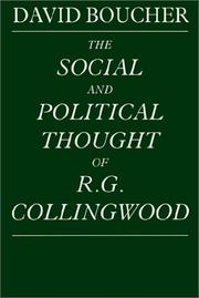 Cover of: The Social and Political Thought of R. G. Collingwood