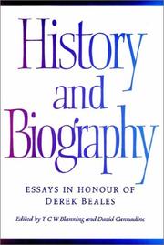 Cover of: History and Biography: Essays in Honour of Derek Beales