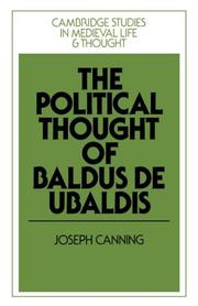 Cover of: The Political Thought of Baldus de Ubaldis