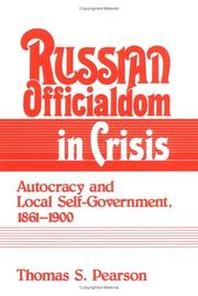 Cover of: Russian Officialdom in Crisis by Thomas S. Pearson