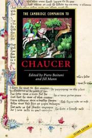 Cover of: The Cambridge companion to Chaucer by edited by Piero Boitani and Jill Mann.