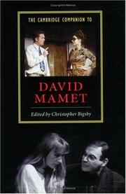 The Cambridge Companion to David Mamet (Cambridge Companions to Literature) by Christopher Bigsby
