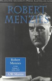 Cover of: Robert Menzies by A. W. Martin, Patsy Hardy, A. W. Martin