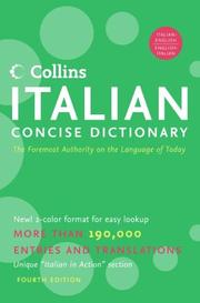Cover of: Collins Italian Concise Dictionary, 4e (HarperCollins Concise Dictionaries)
