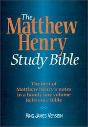 Cover of: KJV - Matthew Henry Study Bible by A. Kenneth Abraham