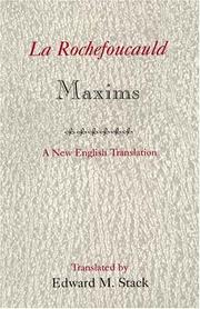 Cover of: La Rochefoucauld Maxims: A New English Translation