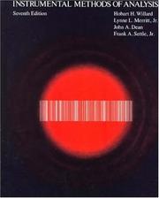 Cover of: Instrumental methods of analysis | 