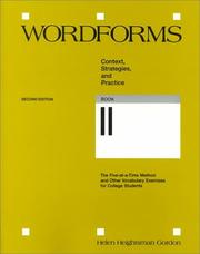 Cover of: Wordforms by Helen Heightsman Gordon, Helen Heightsman Gordon