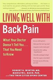 Cover of: Living Well with Back Pain by Robert B. Winter, Marilyn L. Bach