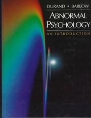 Cover of: Abnormal psychology by Vincent Mark Durand