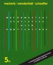 Cover of: Mathematical statistics with applications by Dennis D. Wackerly
