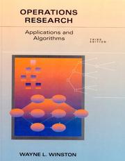 Cover of: Operations research by Wayne L. Winston