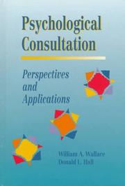 Cover of: Psychological Consultation: Perspectives and Applications