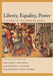 Cover of Liberty, Equality, Power by John M. Murrin