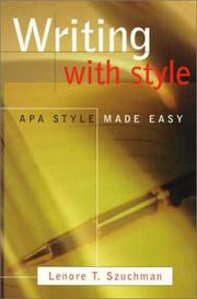 Cover of: Writing With Style With Infotrac: Apa Style Made Easy