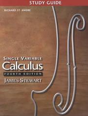 Cover of: Study Guide for Stewart's Single Variable Calculus