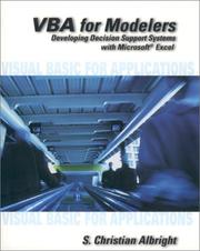 Cover of: VBA for Modelers: Developing Decision Support Systems Using Microsoft® Excel