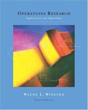 Cover of: Operations Research by Wayne L. Winston