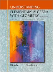 Cover of: Understanding elementary algebra with geometry by Lewis Hirsch