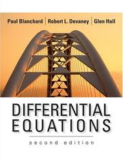 Cover of: Differential equations by Blanchard, Paul