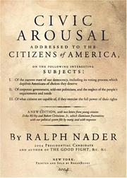 Cover of: Civic Arousal by Ralph Nader